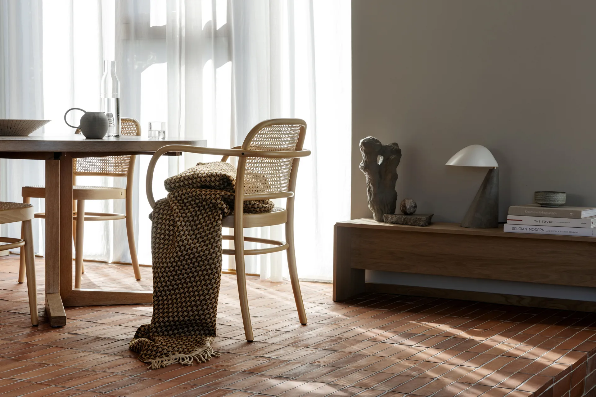 Isak pledd 150x210 cm, Chestnut Røros Tweed