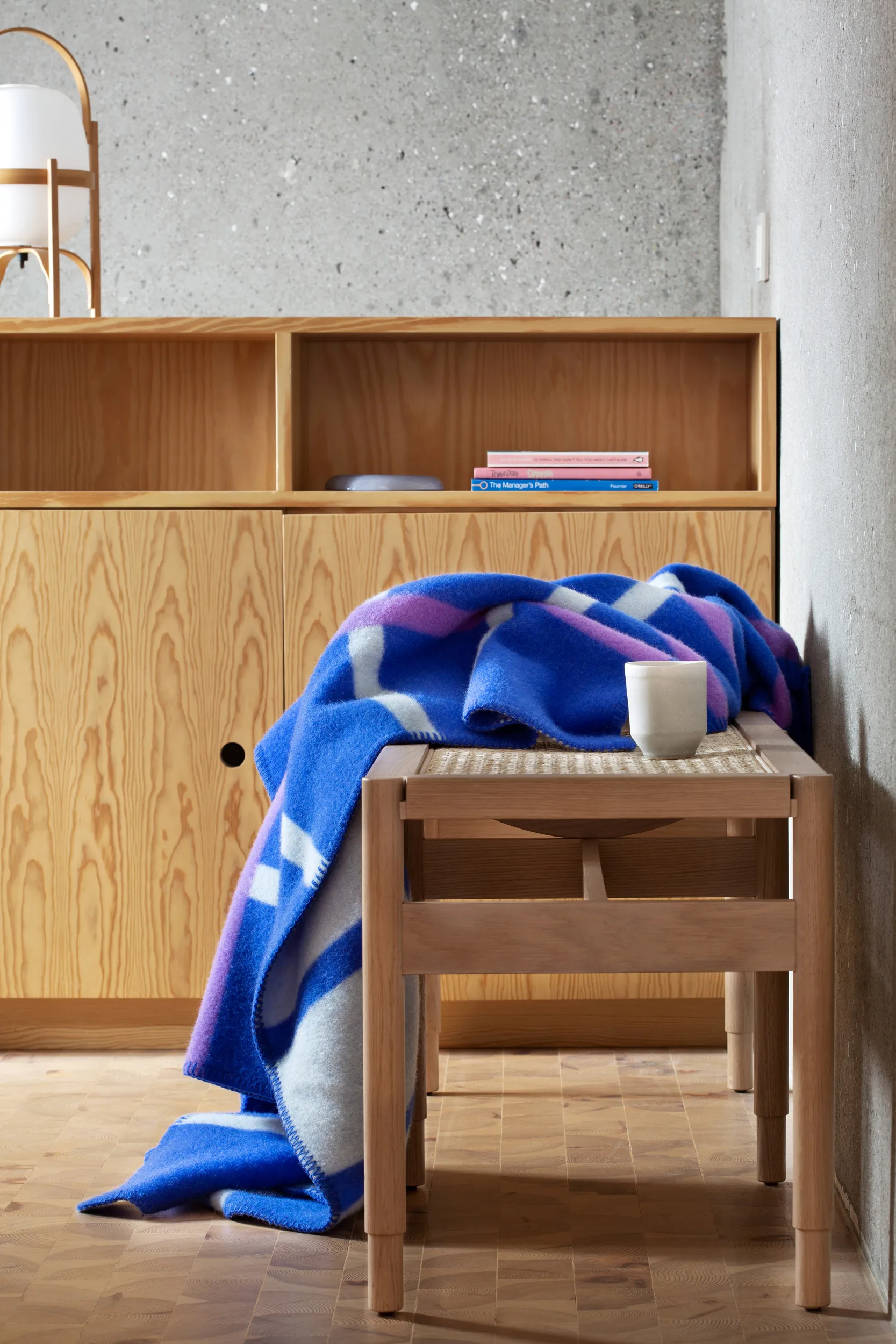 Knut teppe 135x200 cm, Blue Røros Tweed