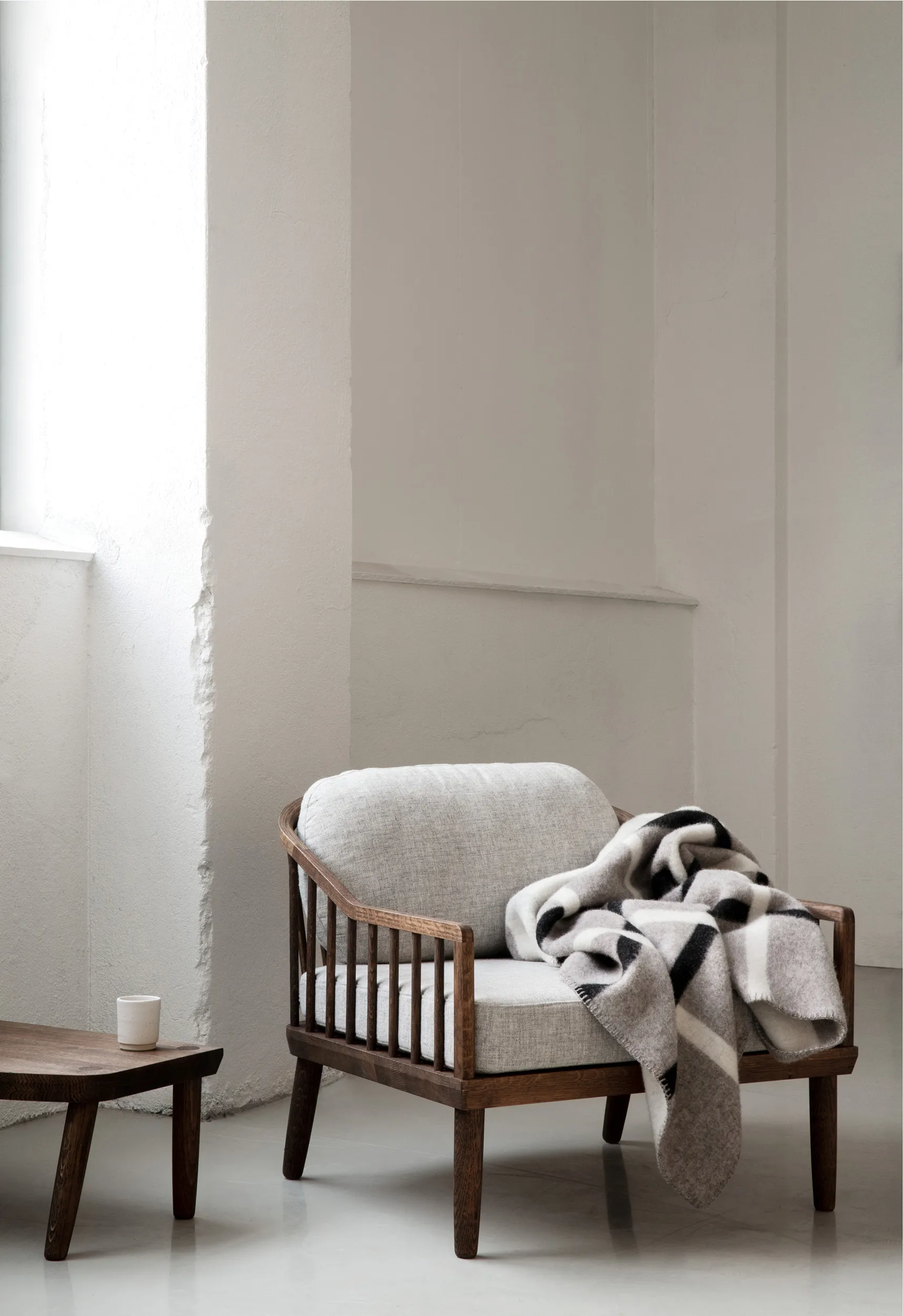 Knut teppe 135x200 cm, Dove Grey Røros Tweed