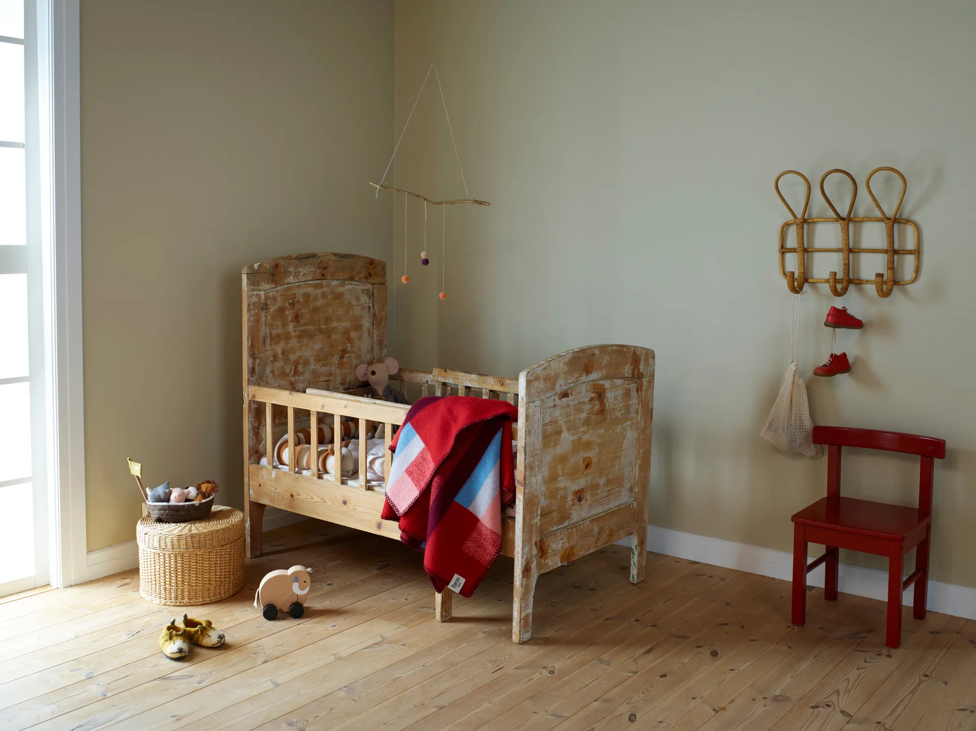 Mikkel teppe 135x200 cm, Red Røros Tweed