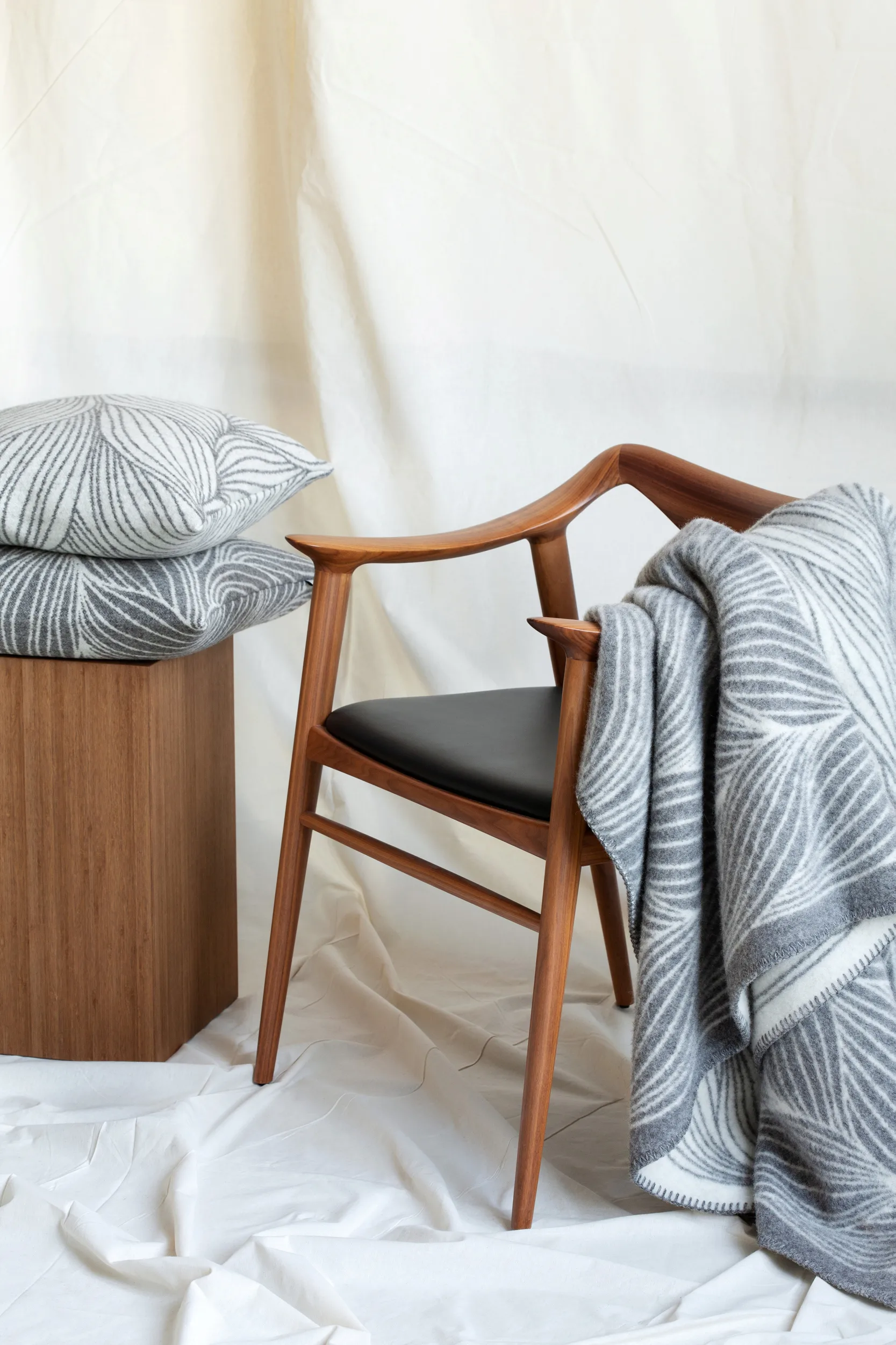 Naturpledd teppe 135x200 cm, Braids Røros Tweed