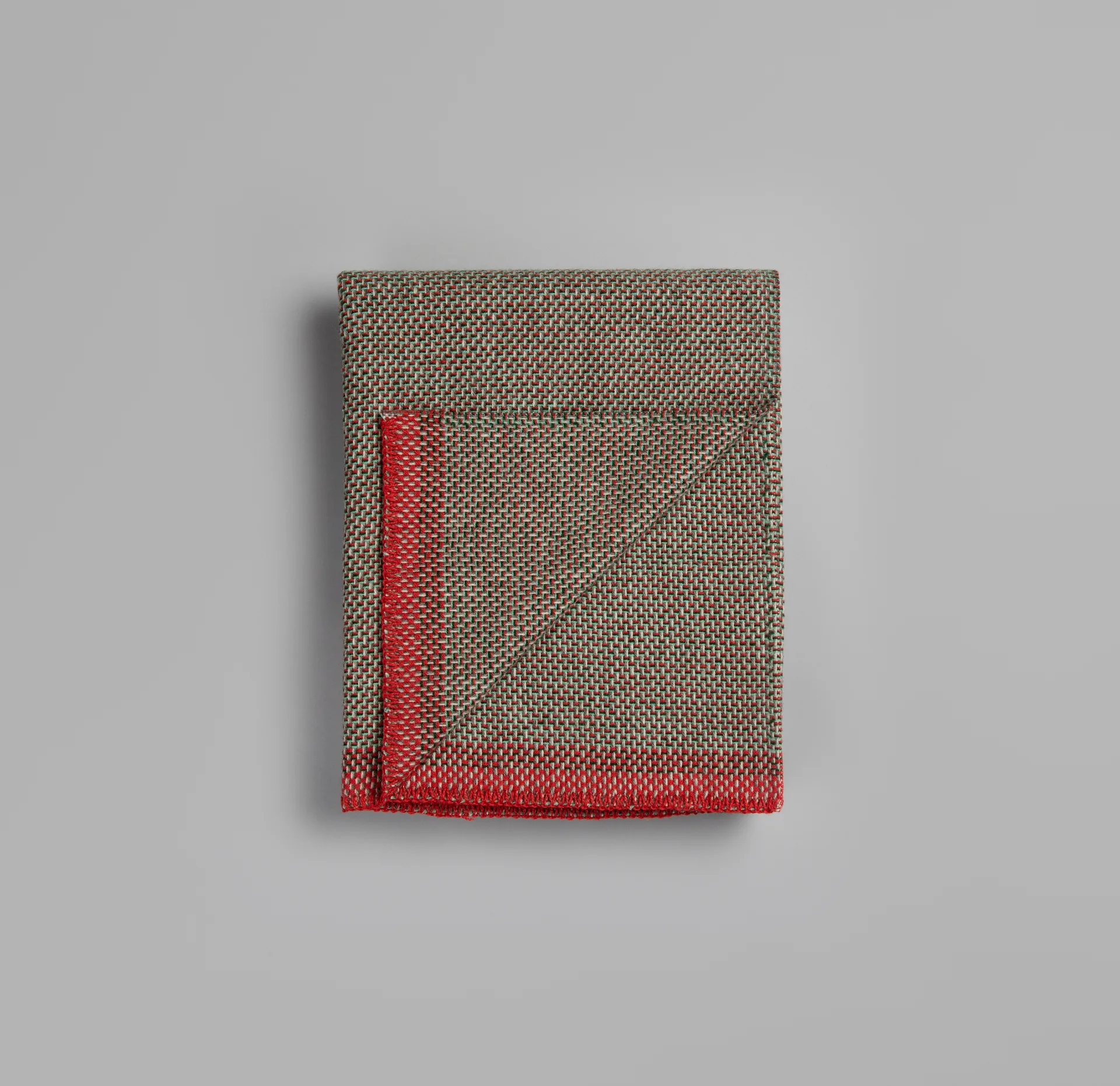 Una teppe 150x200 cm, Green-red Røros Tweed