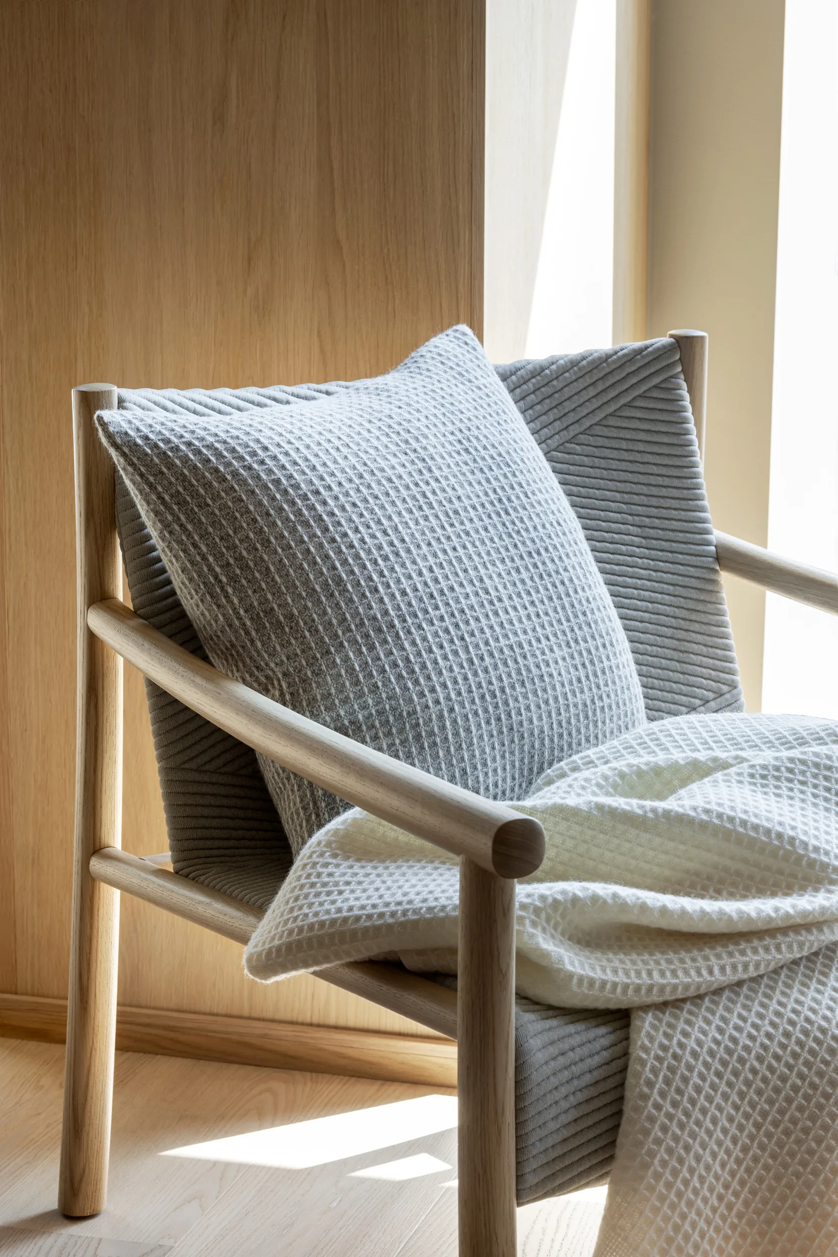 Vega pledd 150x210 cm, Natural Røros Tweed