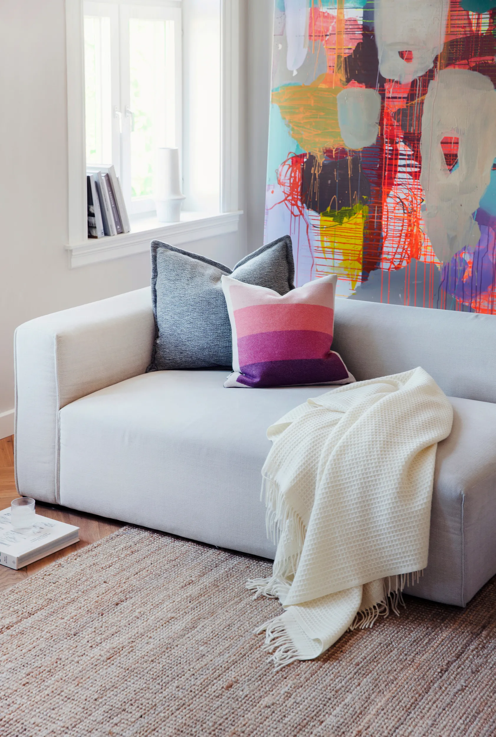 Vega pledd 150x210 cm, Natural Røros Tweed