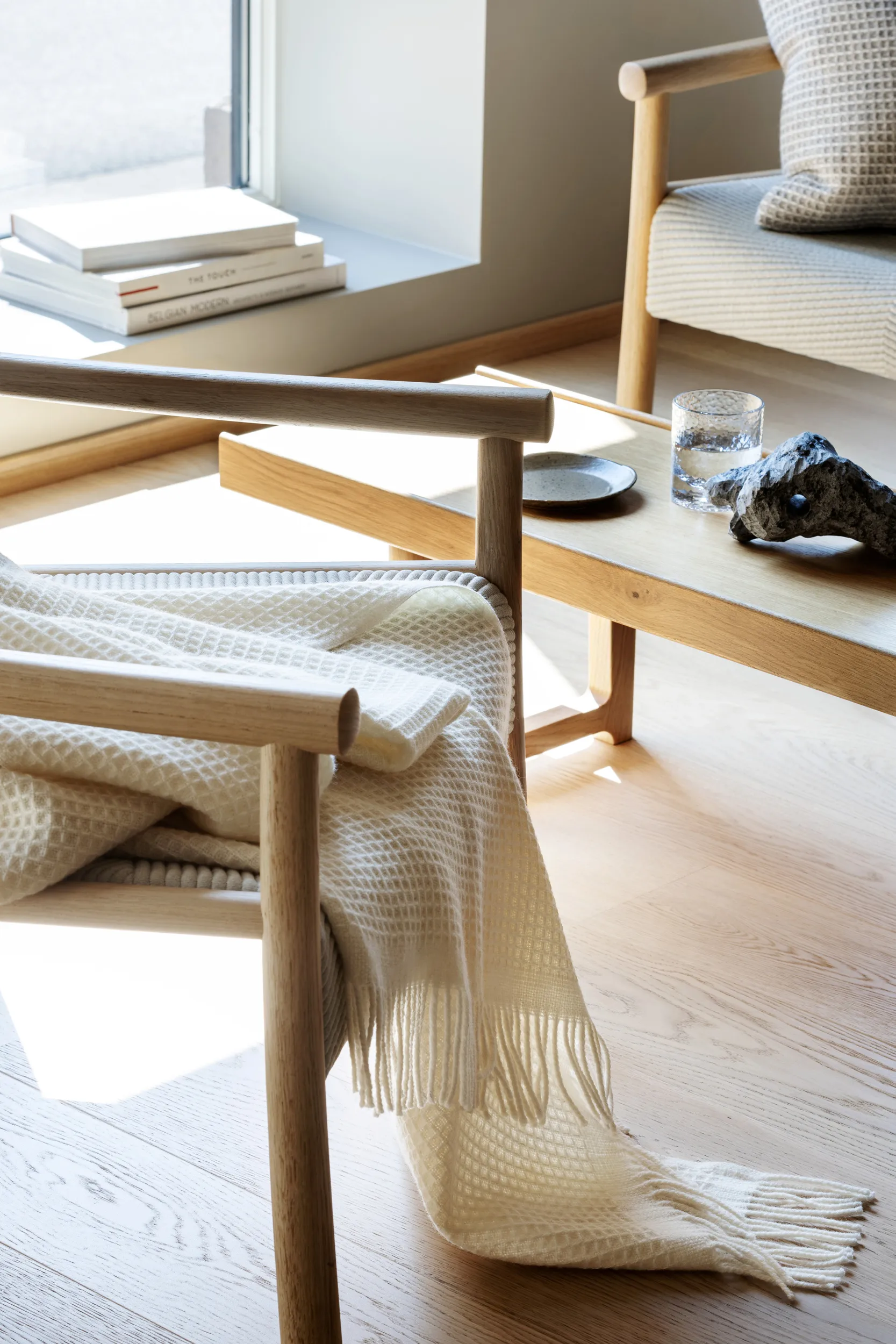 Vega pledd 150x210 cm, Natural Røros Tweed