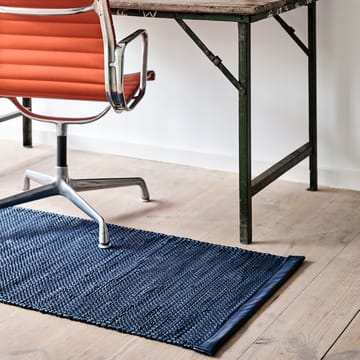 Calf Leather Porto teppe 65x135 cm - Navy - Rug Solid