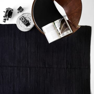 Cotton teppe 140 x 200 cm - black (svart) - Rug Solid