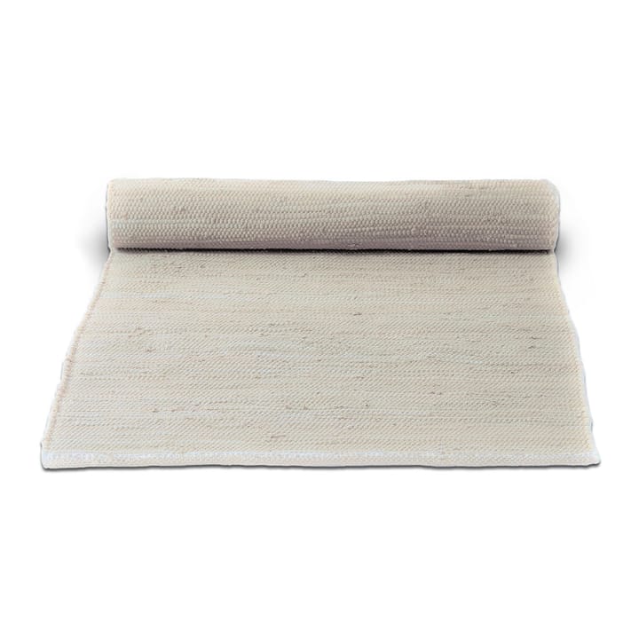 Cotton teppe 140 x 200 cm - desert white (hvit) - Rug Solid