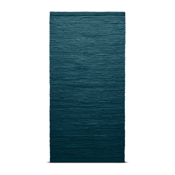 Cotton teppe 140 x 200 cm - Petroleum (petrolblå) - Rug Solid