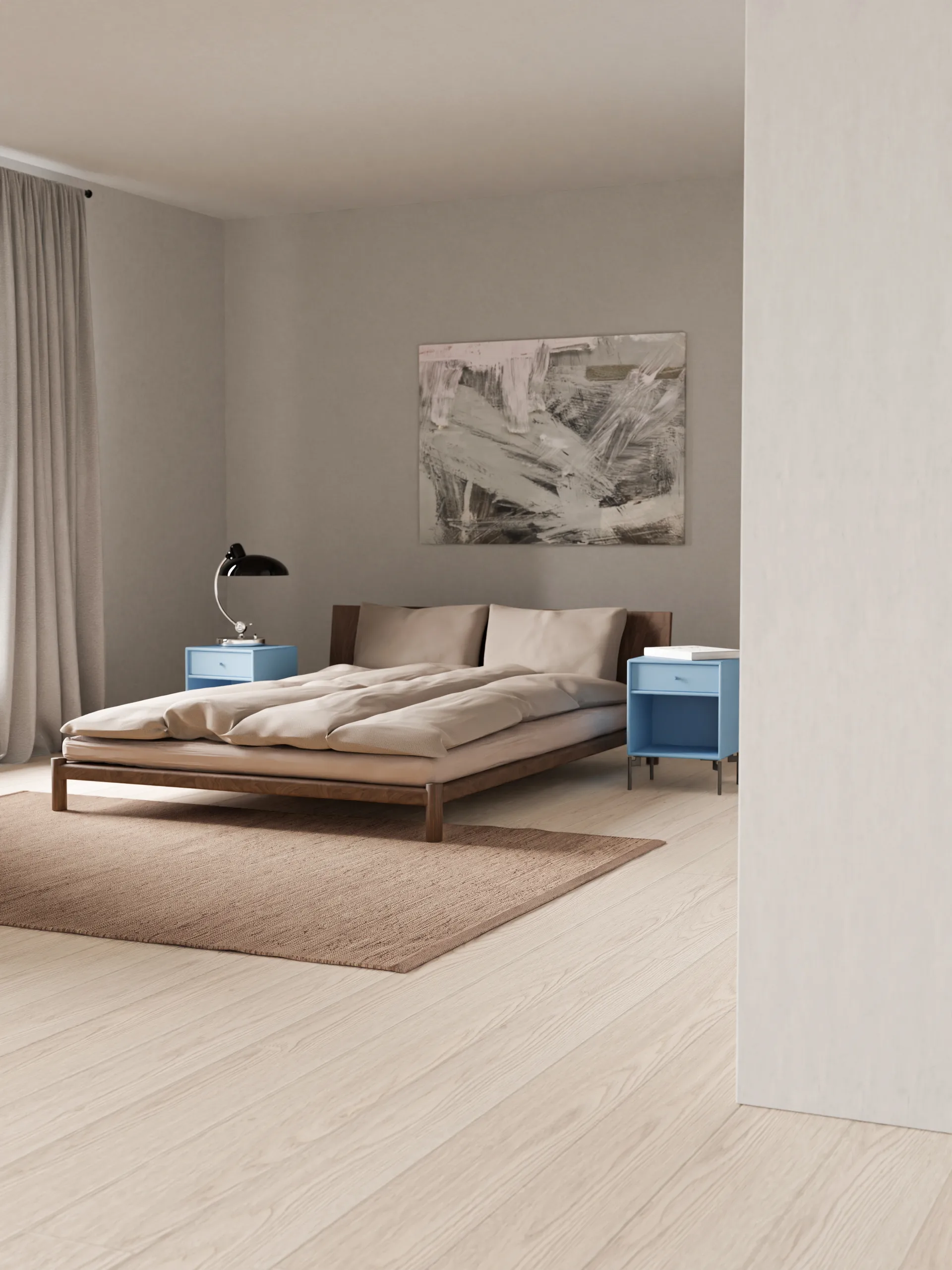 Cotton teppe 170 x 240 cm, Nougat Rug Solid