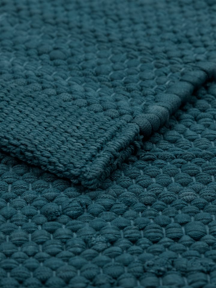 Cotton teppe 170 x 240 cm, petroleum (petrolblå) Rug Solid