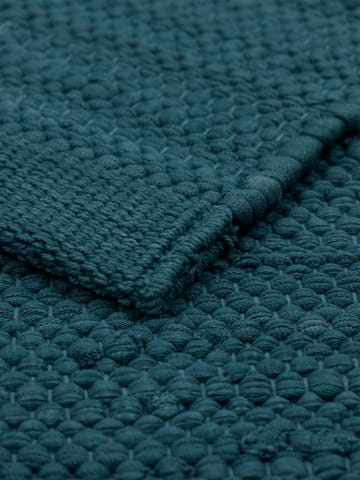 Cotton teppe 170 x 240 cm - petroleum (petrolblå) - Rug Solid