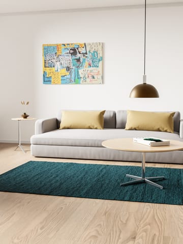 Cotton teppe 170 x 240 cm - petroleum (petrolblå) - Rug Solid