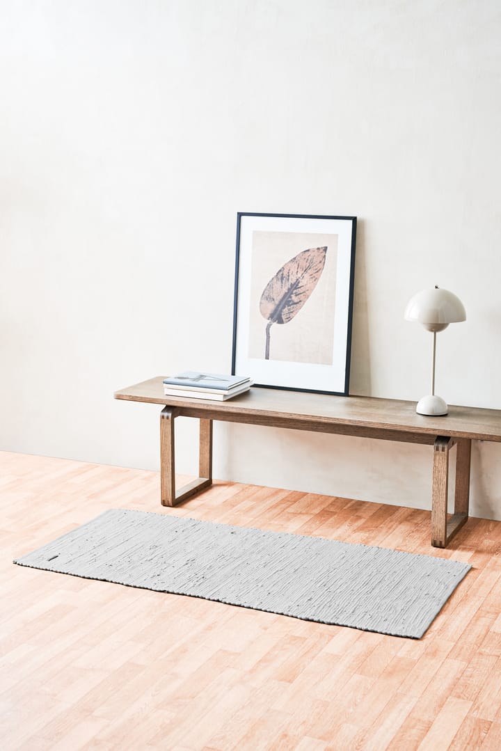 Cotton teppe 60 x 90 cm, light grey (lysegrå) Rug Solid