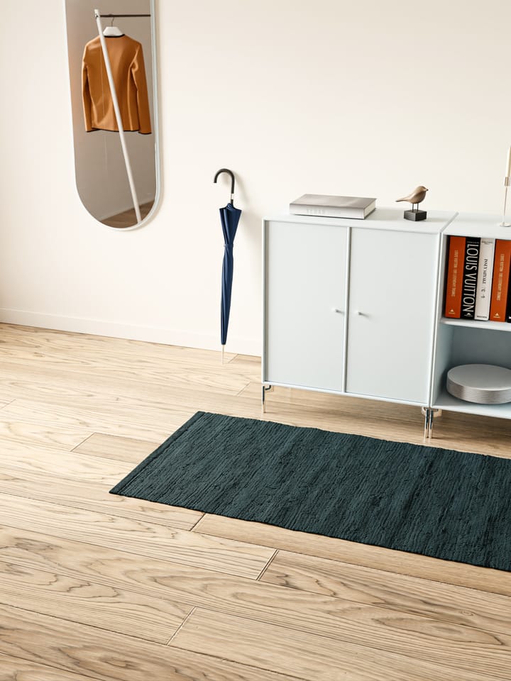 Cotton teppe 65 x 135 cm, Petroleum (petrolblå) Rug Solid