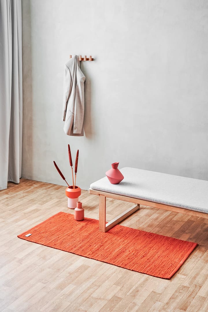 Cotton teppe 65 x 135 cm, Solar oransje (oransje) Rug Solid