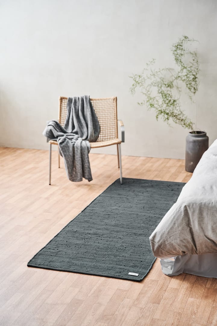 Cotton teppe 65 x 135 cm, Steel grey (grå) Rug Solid