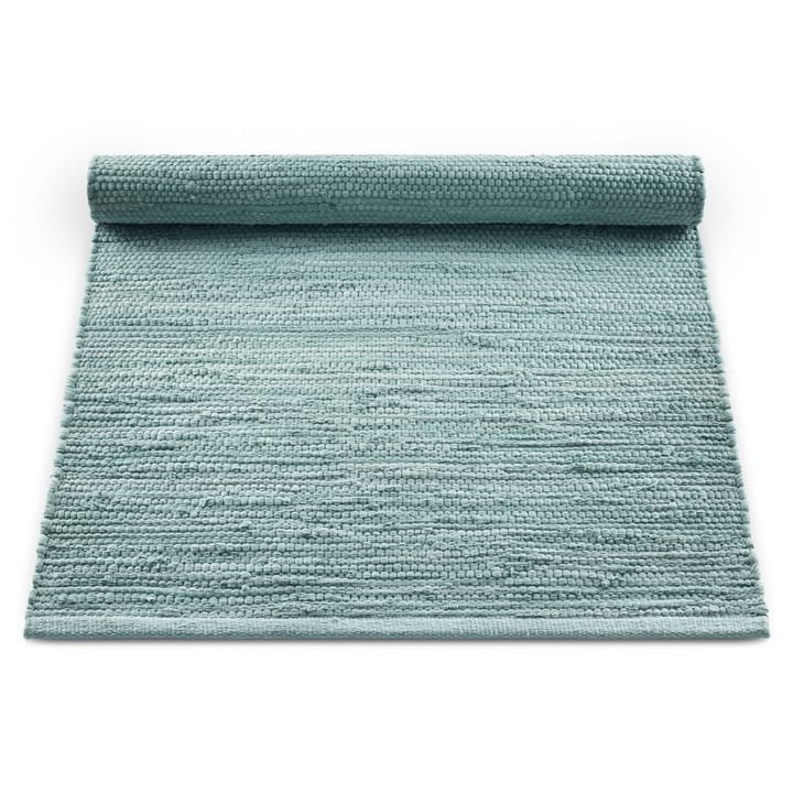 Cotton teppe 75 x 300 cm - Dusty jade (mint) - Rug Solid