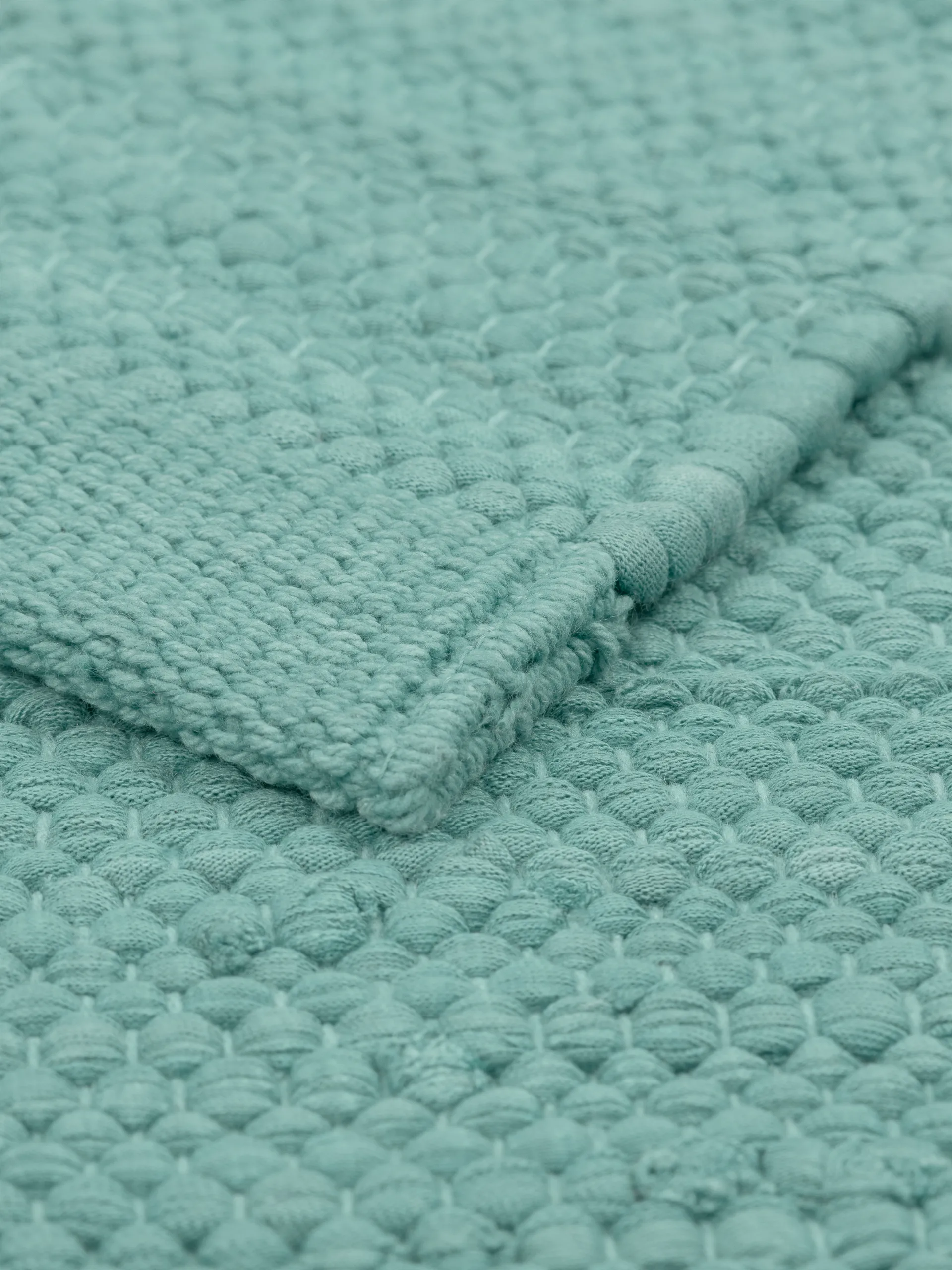 Cotton teppe 75 x 300 cm, Dusty jade (mint) Rug Solid