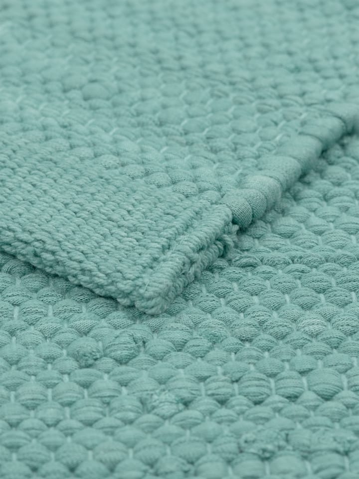 Cotton teppe 75 x 300 cm - Dusty jade (mint) - Rug Solid