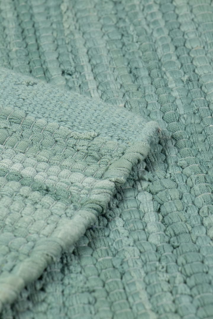 Cotton teppe 75 x 300 cm - Dusty jade (mint) - Rug Solid