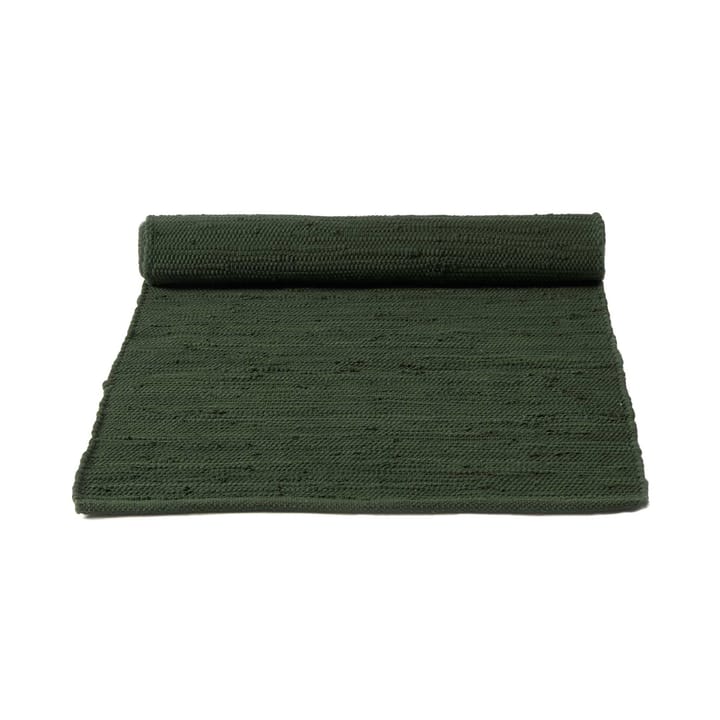 Cotton teppe 75 x 300 cm - guilty green (grønn) - Rug Solid