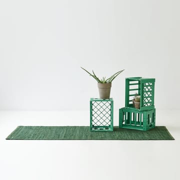 Cotton teppe 75 x 300 cm - guilty green (grønn) - Rug Solid