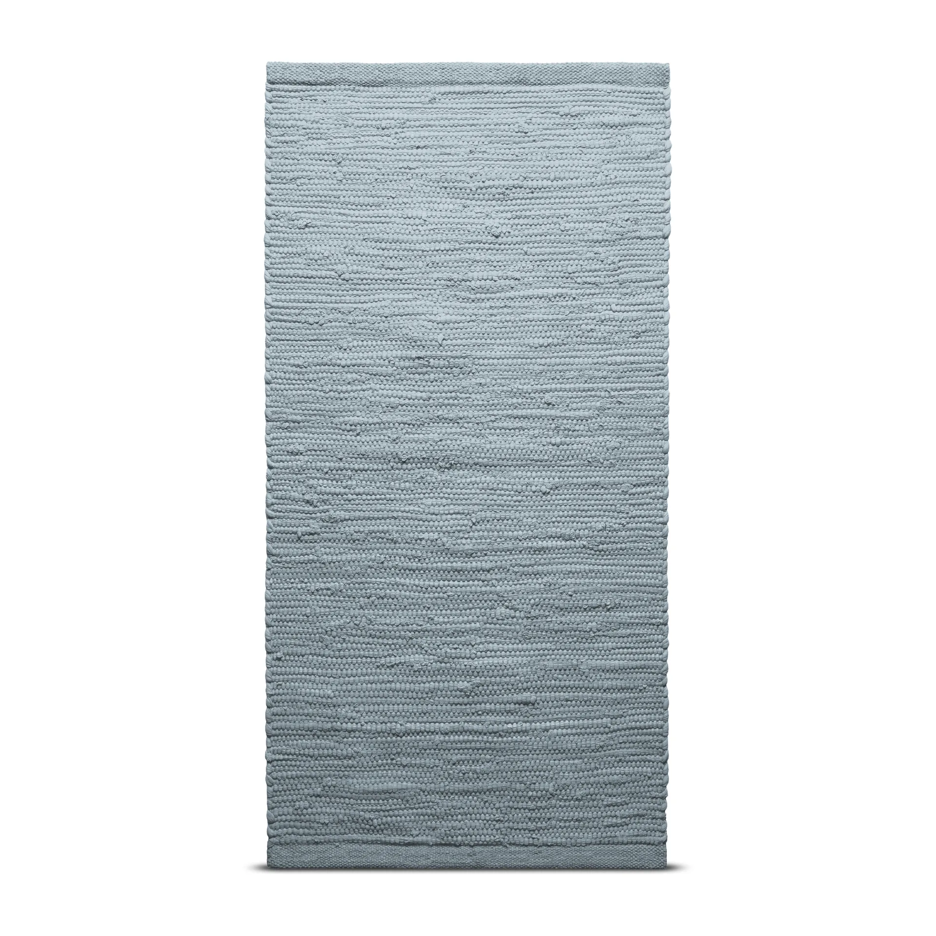 Cotton teppe 75 x 300 cm, light grey (lysegrå) Rug Solid