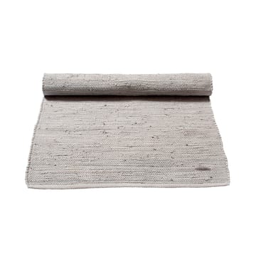 Cotton teppe 75 x 300 cm - light grey (lysegrå) - Rug Solid