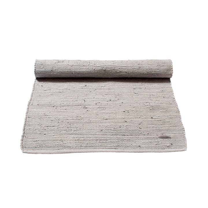 Cotton teppe 75 x 300 cm, light grey (lysegrå) Rug Solid