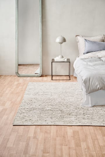 Leather gulvteppe 140x200 cm - beige - Rug Solid