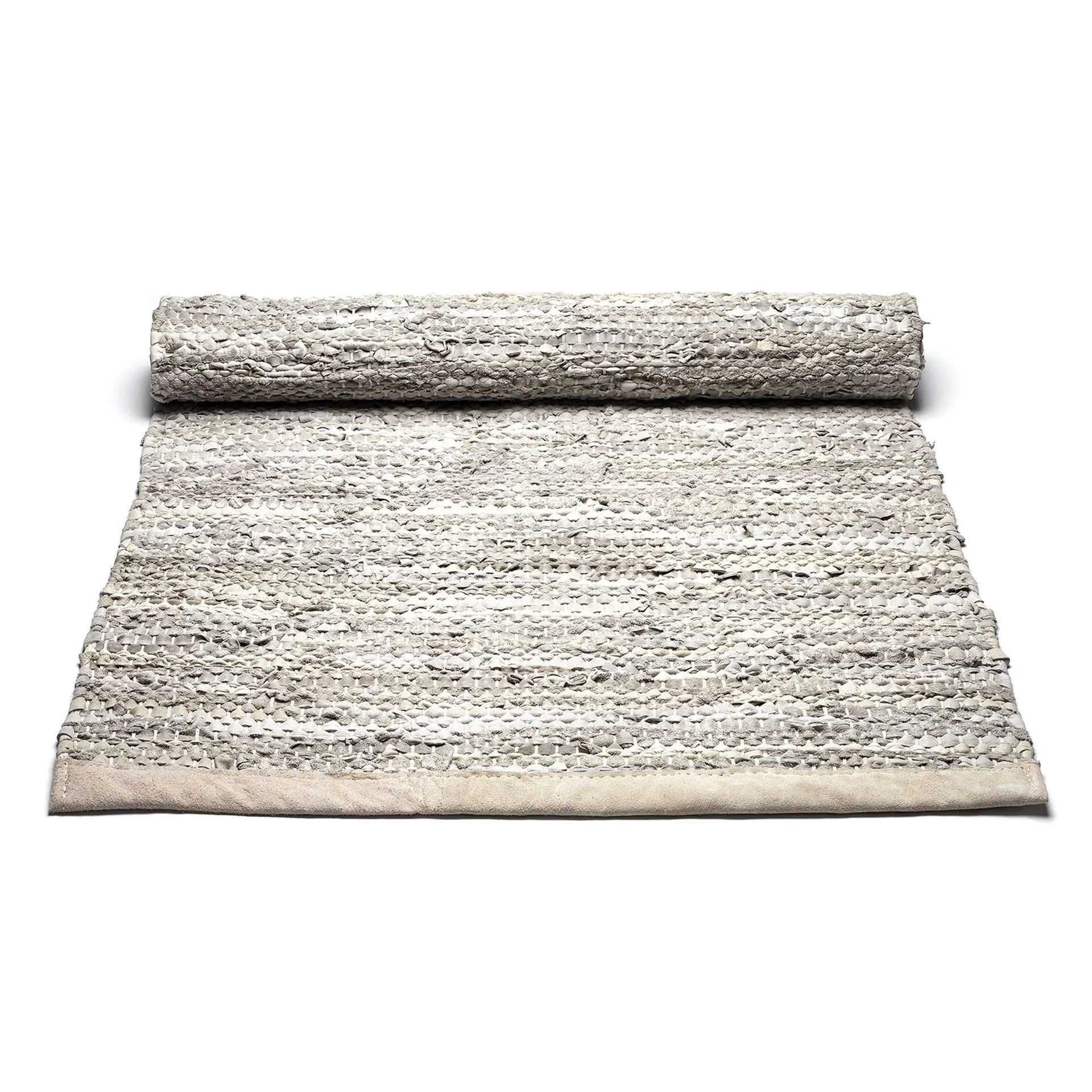 Leather gulvteppe 140x200 cm, beige Rug Solid