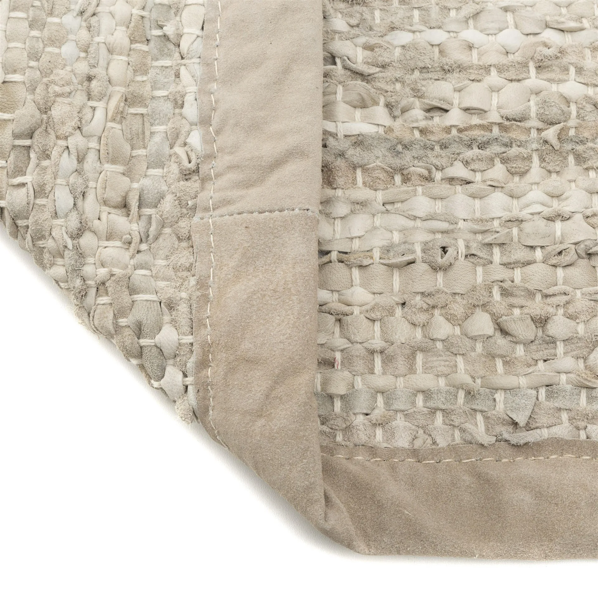 Leather gulvteppe 140x200 cm, beige Rug Solid