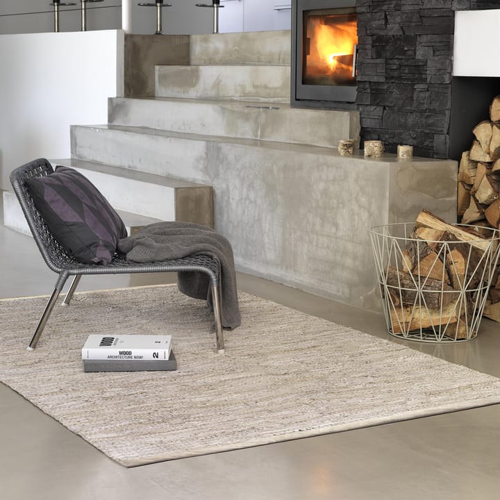 Leather gulvteppe 140x200 cm, beige Rug Solid