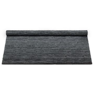 Leather gulvteppe 140x200 cm - dark grey (mørkegrå) - Rug Solid