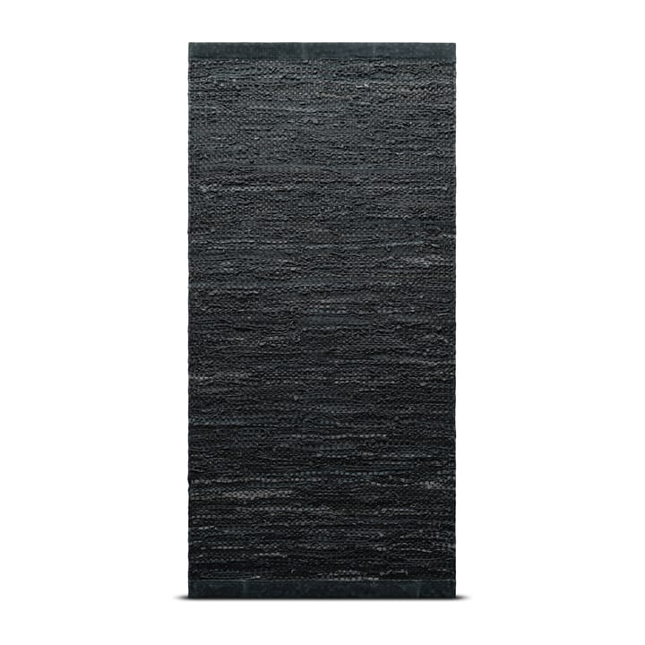 Leather gulvteppe 140x200 cm - dark grey (mørkegrå) - Rug Solid