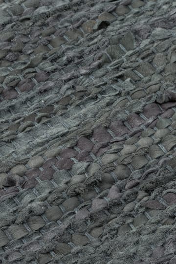 Leather gulvteppe 140x200 cm - dark grey (mørkegrå) - Rug Solid