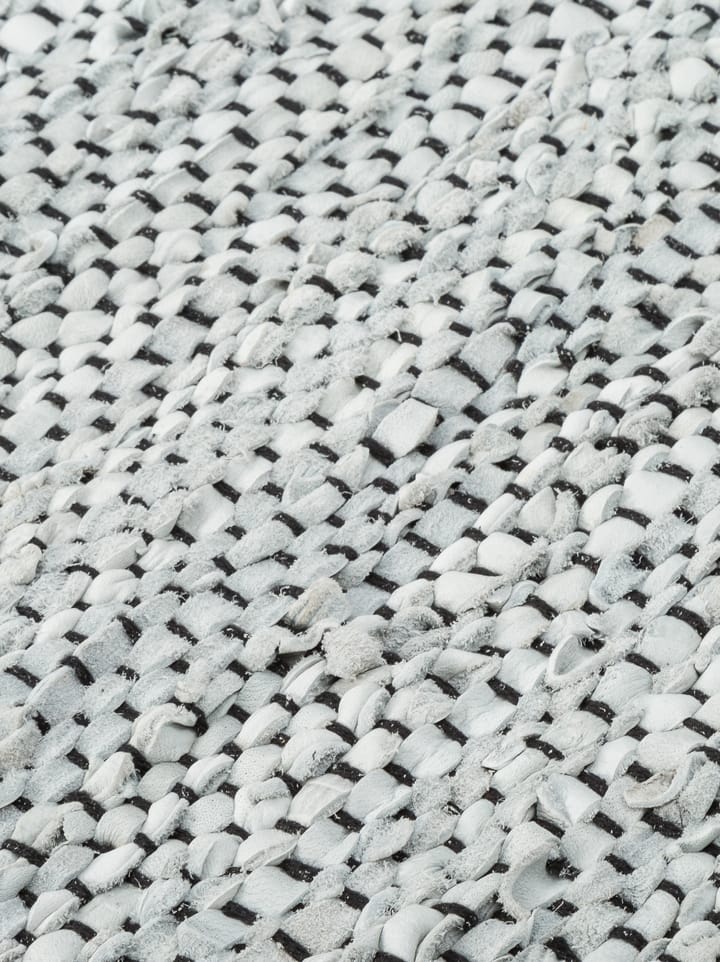 Leather gulvteppe 140x200 cm - light grey (lysegrå) - Rug Solid