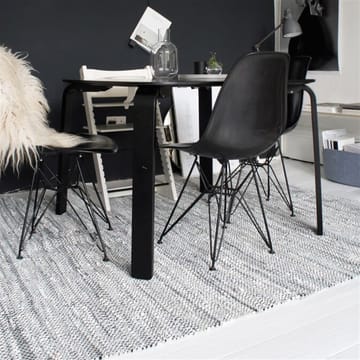 Leather gulvteppe 140x200 cm - light grey (lysegrå) - Rug Solid