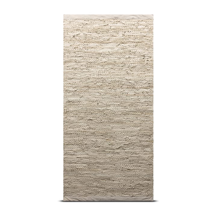 Leather gulvteppe 170x240 cm - beige - Rug Solid