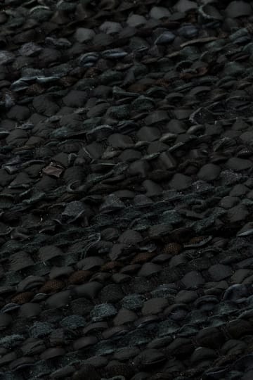 Leather gulvteppe 170x240 cm - black (svart) - Rug Solid