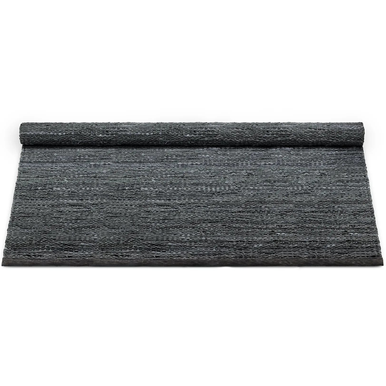 Leather gulvteppe 200x300 cm, dark grey (mørkegrå) Rug Solid