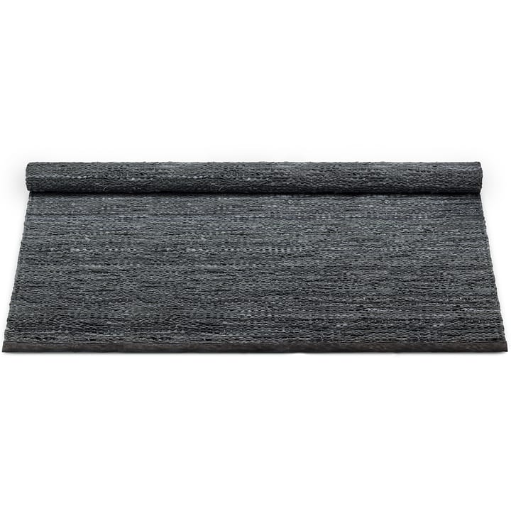 Leather gulvteppe 200x300 cm, dark grey (mørkegrå) Rug Solid