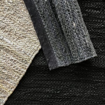 Leather gulvteppe 200x300 cm - dark grey (mørkegrå) - Rug Solid