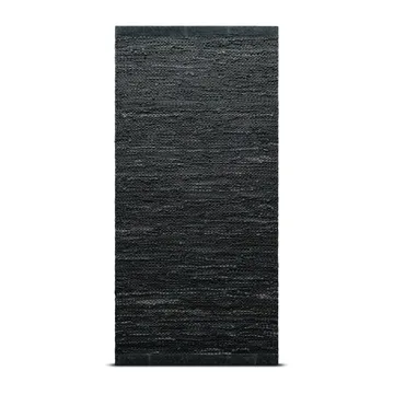 Leather gulvteppe 200x300 cm - dark grey (mørkegrå) - Rug Solid