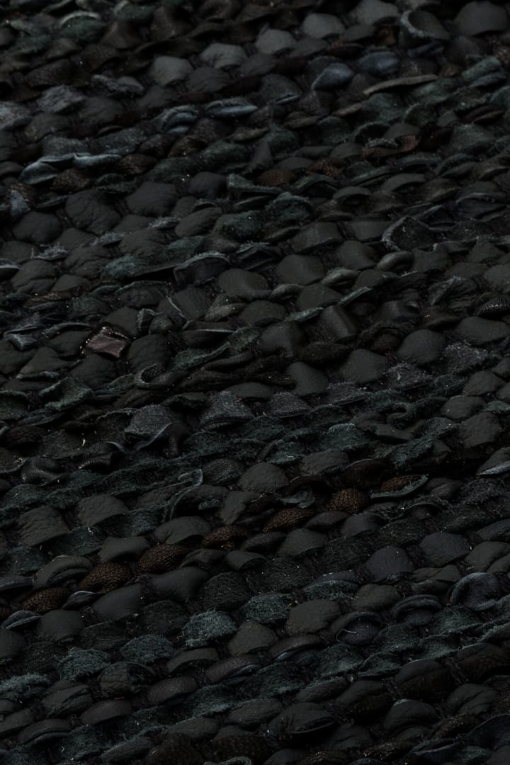 Leather gulvteppe 60x90 cm, black (svart) Rug Solid