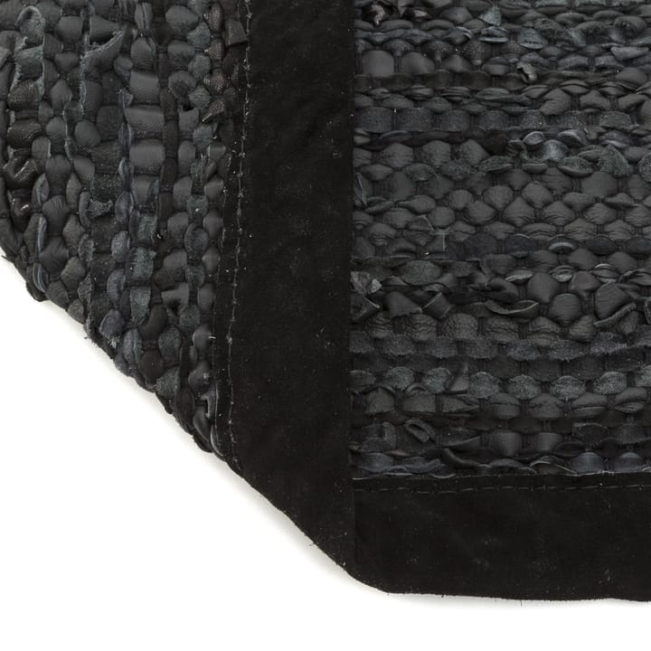 Leather gulvteppe 60x90 cm, black (svart) Rug Solid