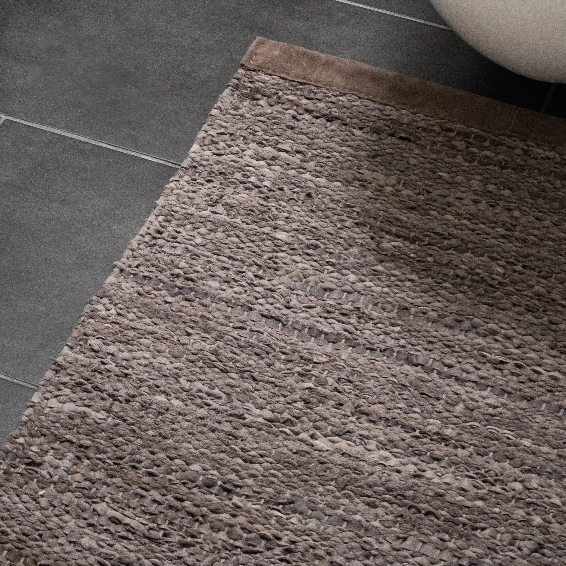 Leather gulvteppe 60x90 cm, Wood (brun) Rug Solid