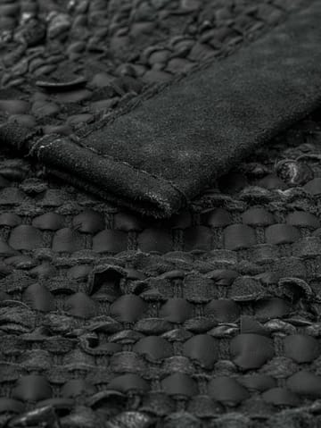 Leather gulvteppe 65x135 cm - dark grey (mørkegrå) - Rug Solid