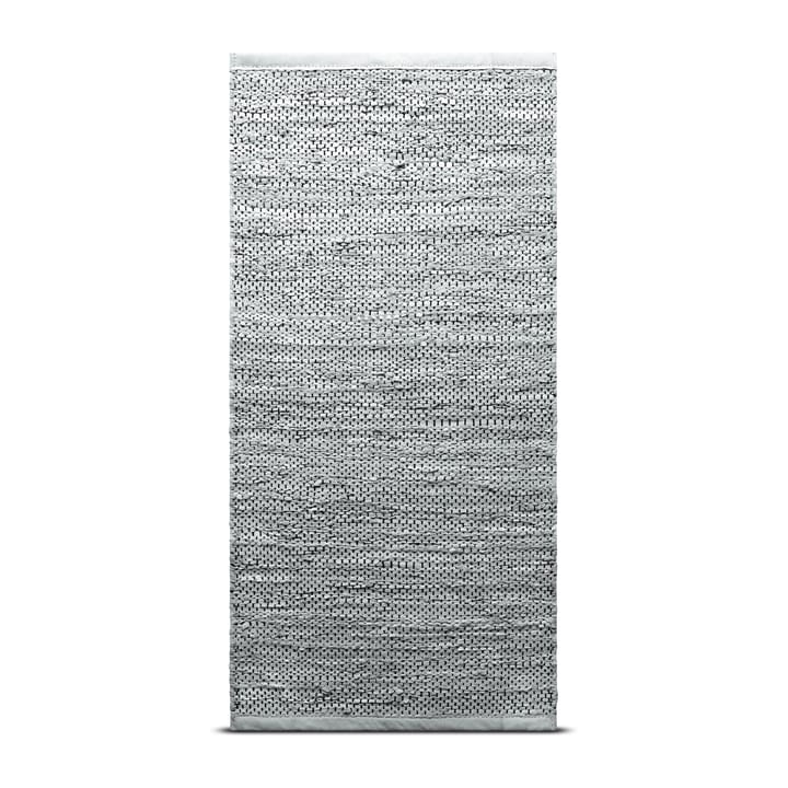 Leather gulvteppe 65x135 cm - light grey (lysegrå) - Rug Solid